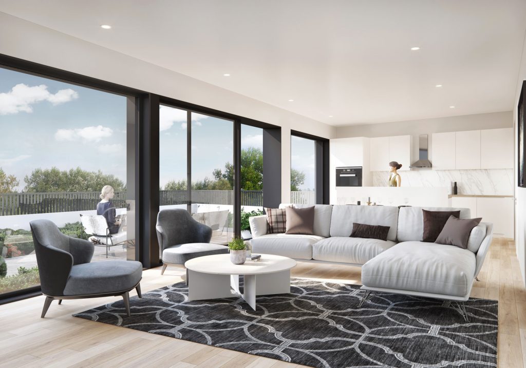 3d visualisatie van een interieur in Sint-Niklaas